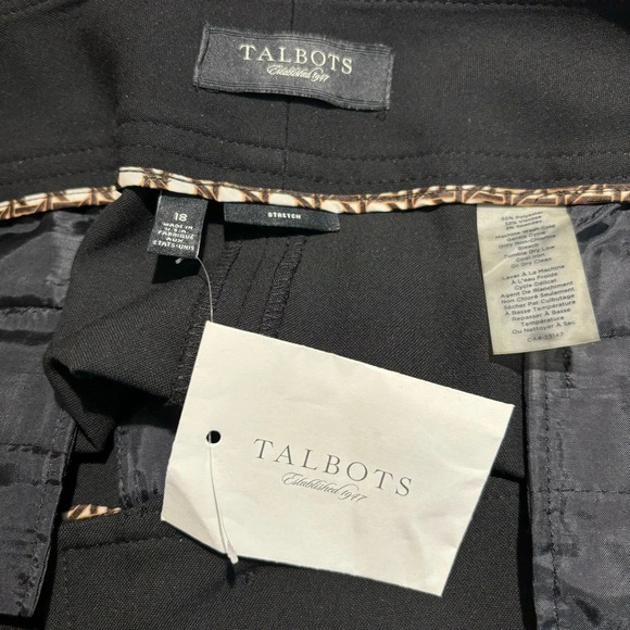 TALBOTS SZ 18 Straight Leg Unlined Classic Capsule Wardrobe Trousers Pants NEW - Picture 7 of 9